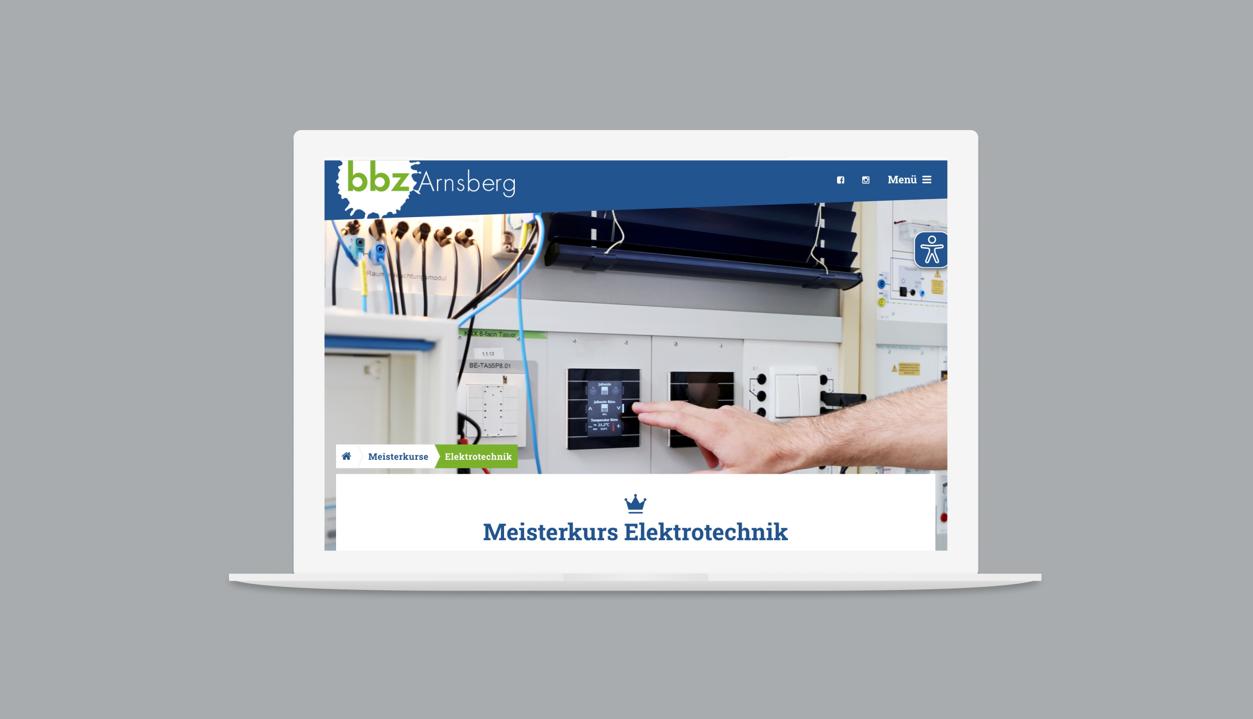 Kursbuchung des Berufsbildungszentrum der Handwerkskammer Südwestfalen – TYPO3 Referenz